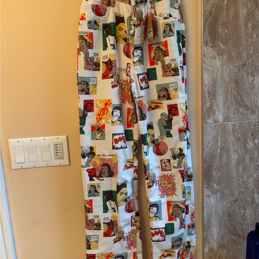 Reformation Multicolor Comic Print Jeans